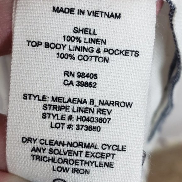 Theory "Melaena B" Narrow Stripe Linen Dress - Picture 7 of 8